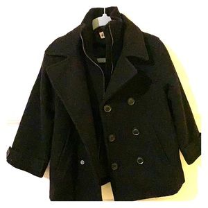 H&M’s black pea coat size US 2-3y